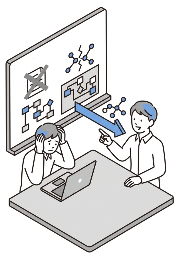 課題に直面するビジネスチーム